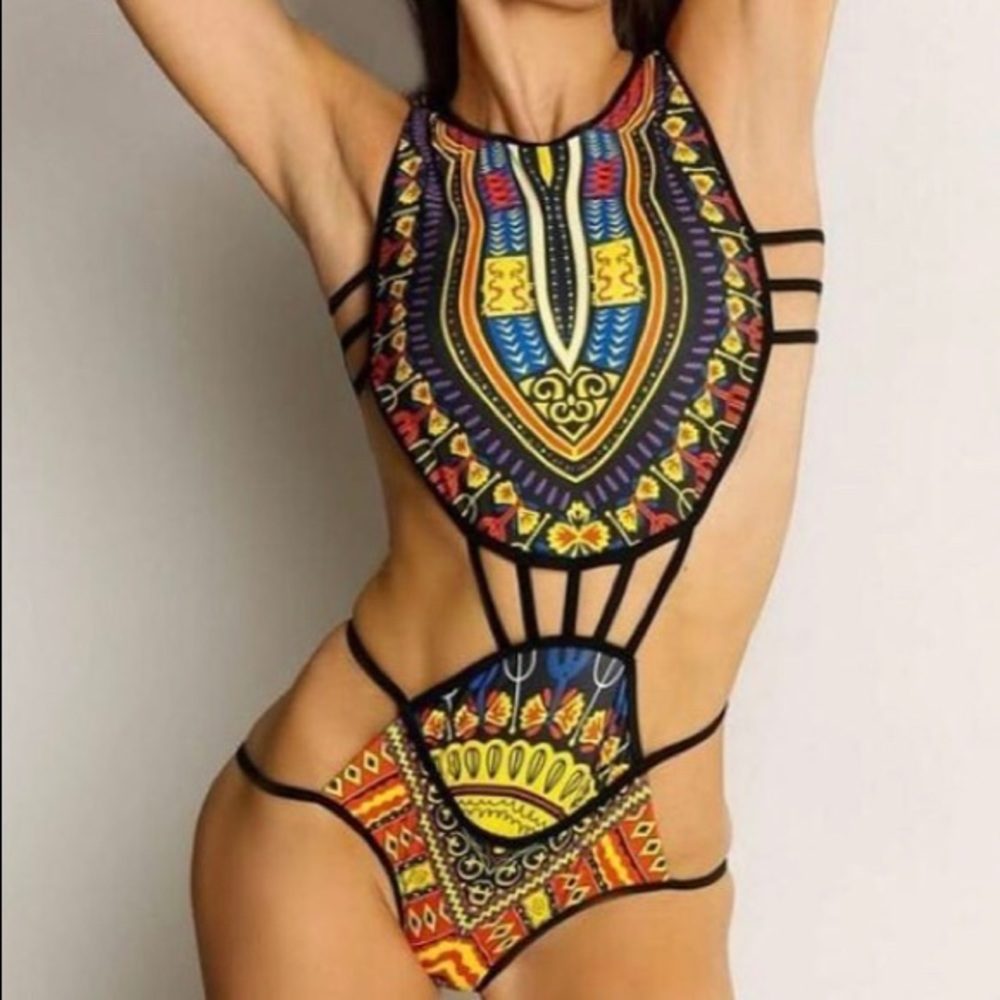 Beautiful print one piece swimsuit NEVER WORN!